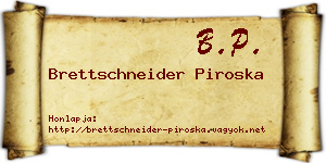 Brettschneider Piroska névjegykártya